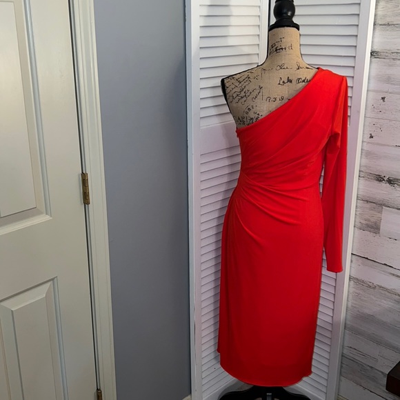 HALSTON size 6 red dress - Picture 2 of 5